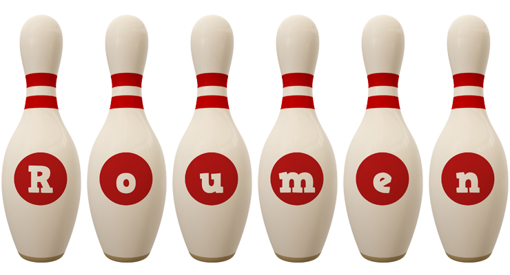 Roumen bowling-pin logo