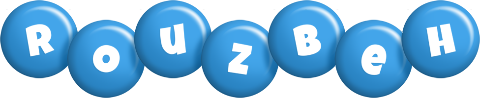 Rouzbeh candy-blue logo