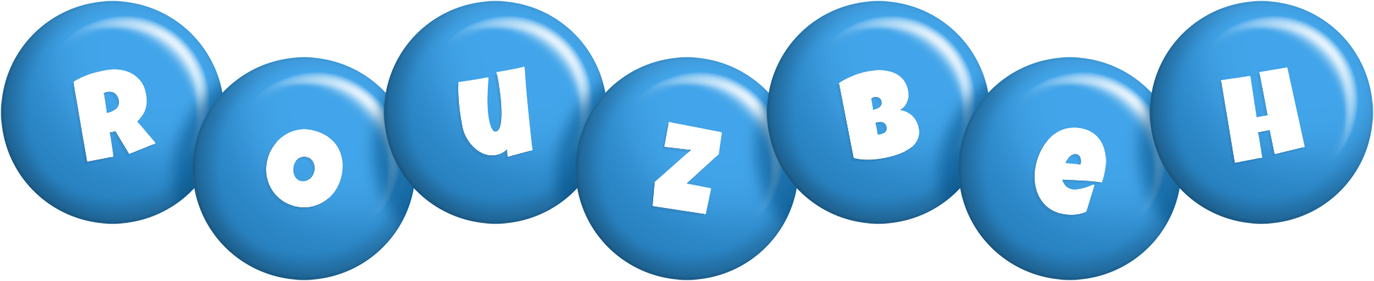 Rouzbeh candy-blue logo