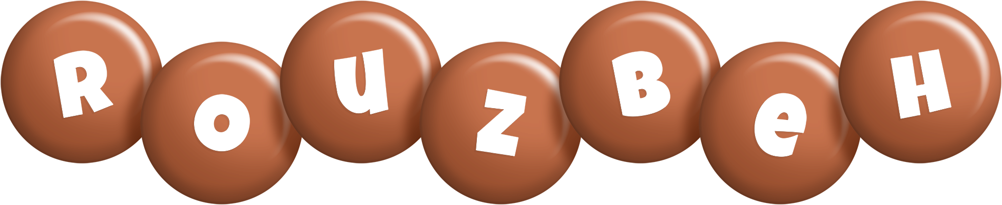 Rouzbeh candy-brown logo