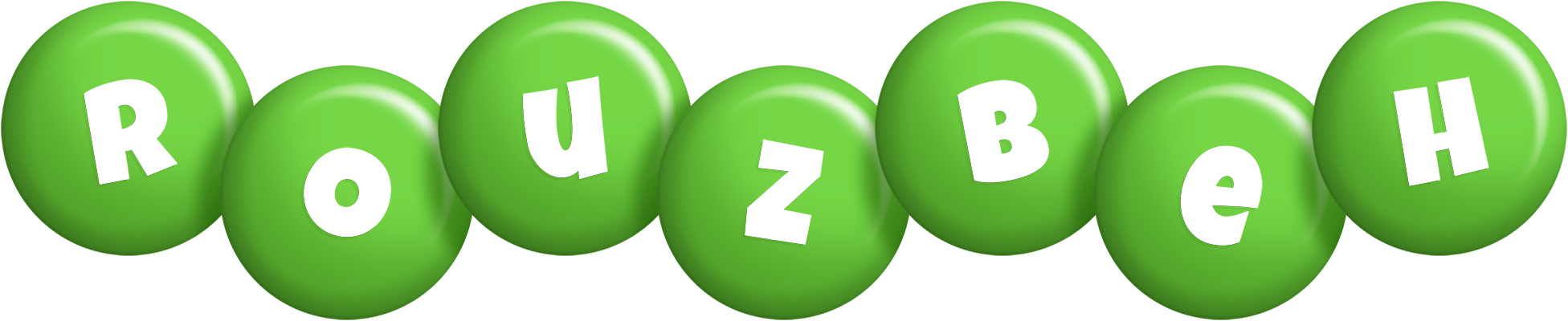 Rouzbeh candy-green logo