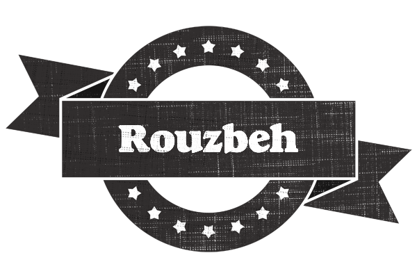 Rouzbeh grunge logo