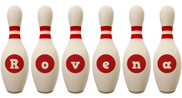 Rovena bowling-pin logo