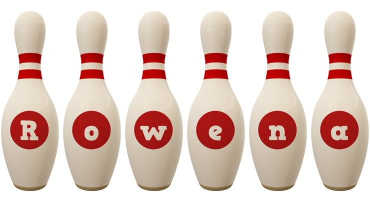 Rowena bowling-pin logo