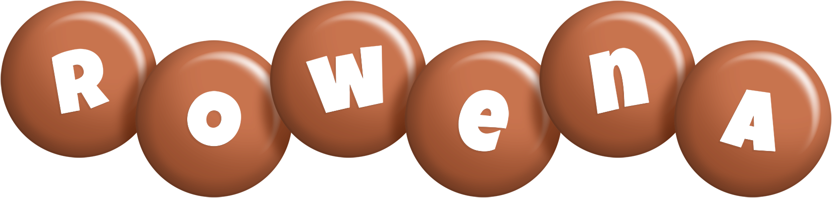Rowena candy-brown logo