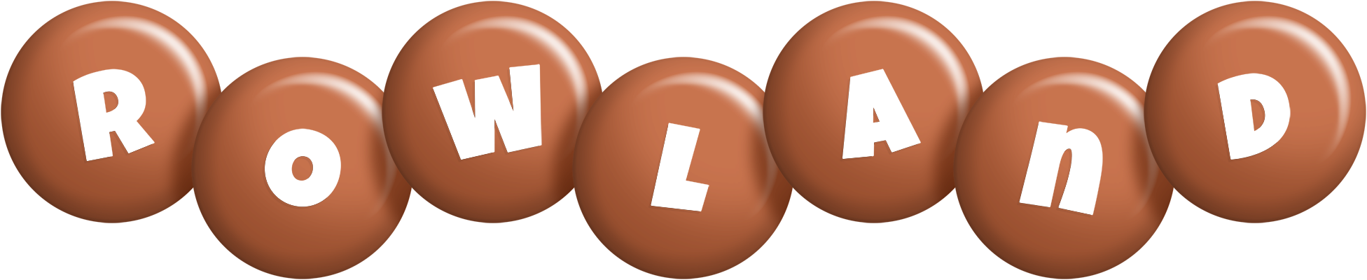 Rowland candy-brown logo
