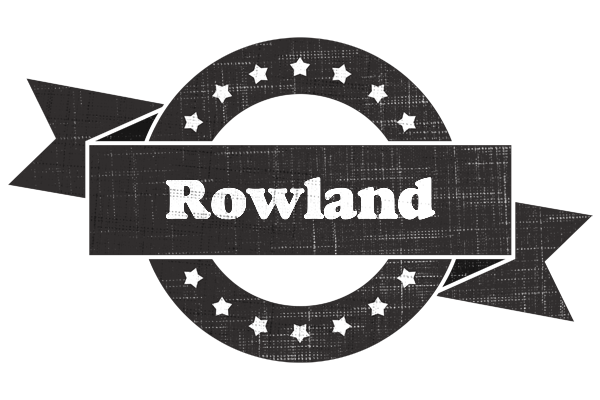 Rowland grunge logo