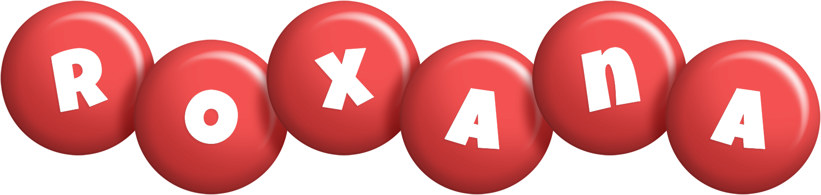 Roxana candy-red logo
