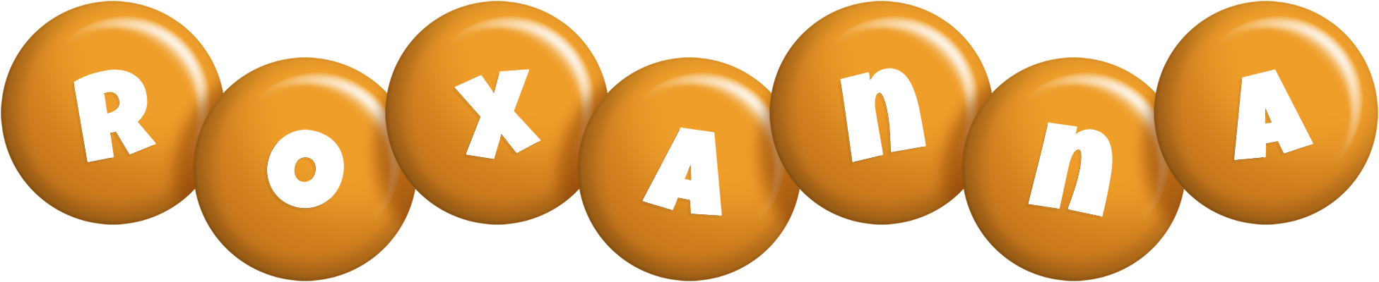 Roxanna candy-orange logo