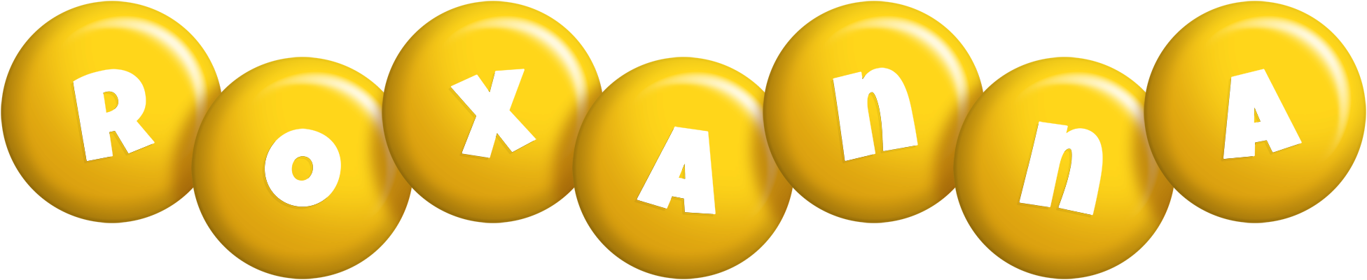 Roxanna candy-yellow logo
