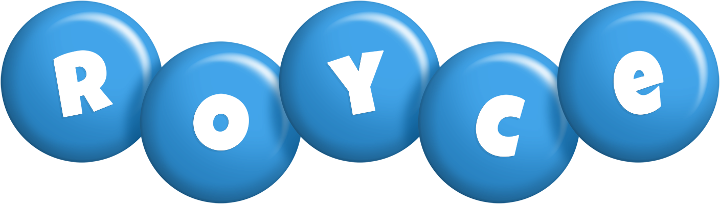 Royce candy-blue logo
