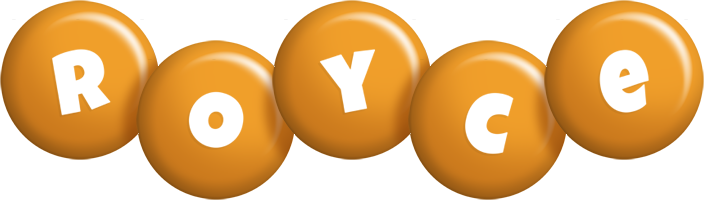 Royce candy-orange logo