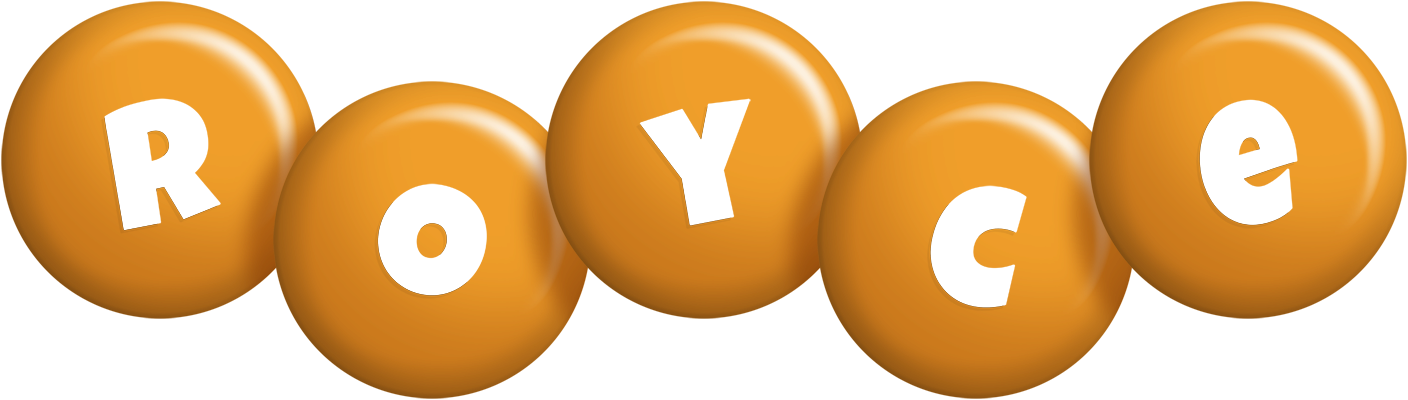Royce candy-orange logo
