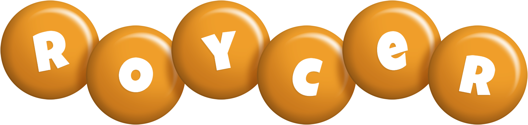 Roycer candy-orange logo