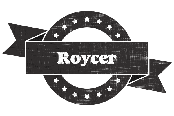 Roycer grunge logo
