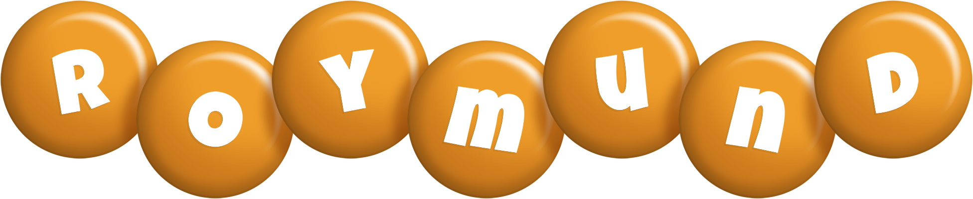 Roymund candy-orange logo