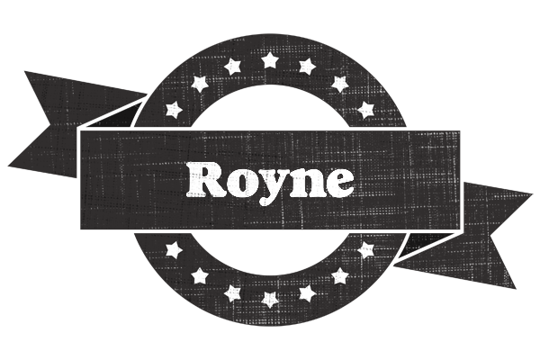 Royne grunge logo