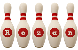 Rozan bowling-pin logo