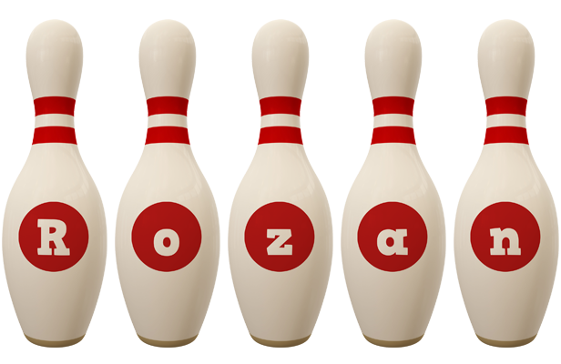 Rozan bowling-pin logo