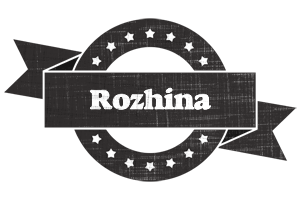 Rozhina grunge logo