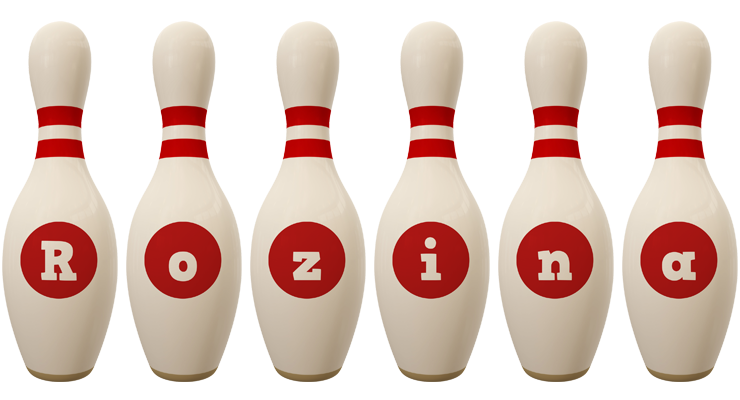 Rozina bowling-pin logo