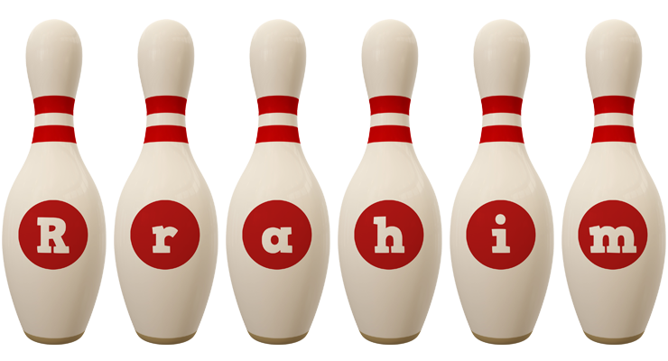 Rrahim bowling-pin logo