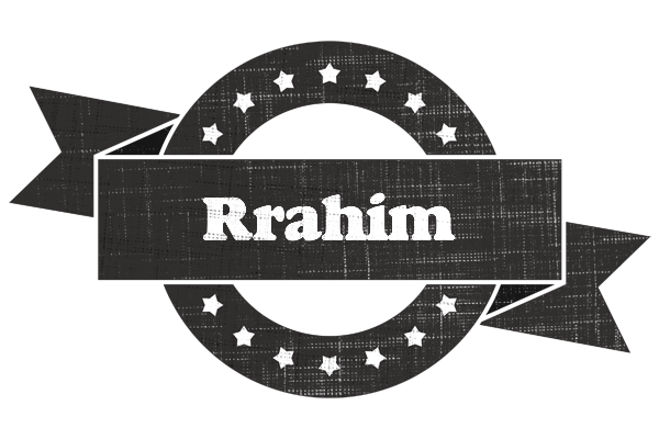 Rrahim grunge logo