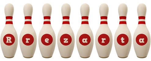 Rrezarta bowling-pin logo