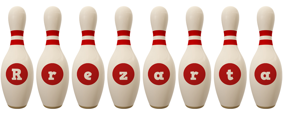 Rrezarta bowling-pin logo