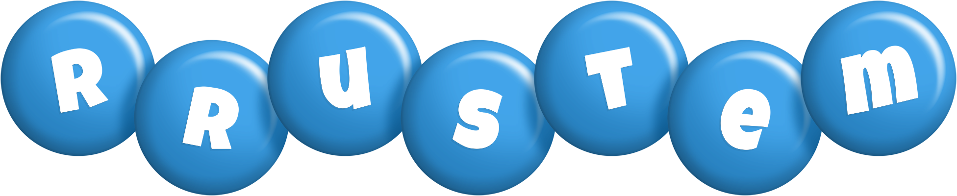 Rrustem candy-blue logo