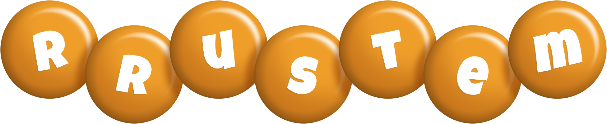 Rrustem candy-orange logo