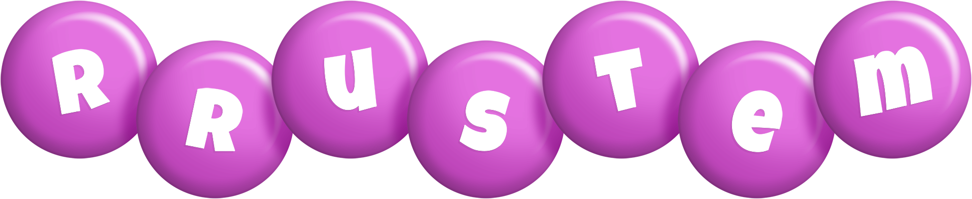 Rrustem candy-purple logo
