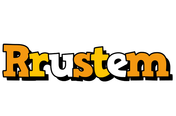 Rrustem cartoon logo