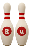 Ru bowling-pin logo