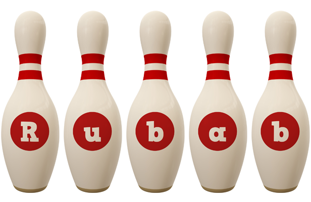 Rubab bowling-pin logo