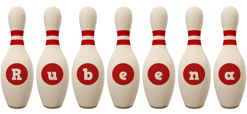 Rubeena bowling-pin logo