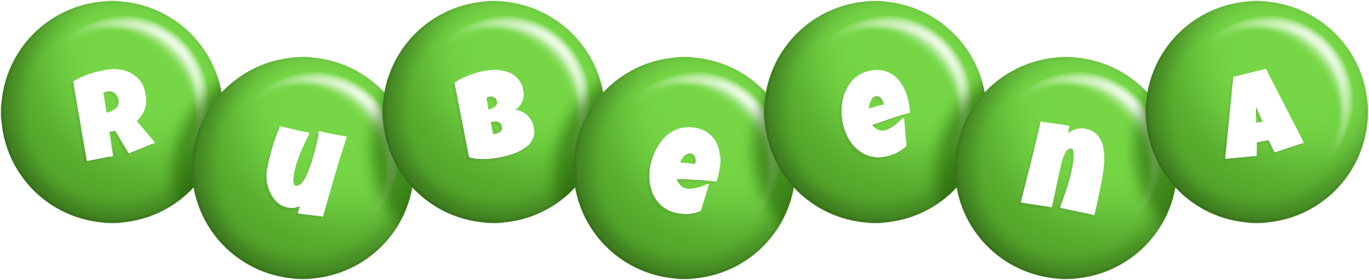 Rubeena candy-green logo
