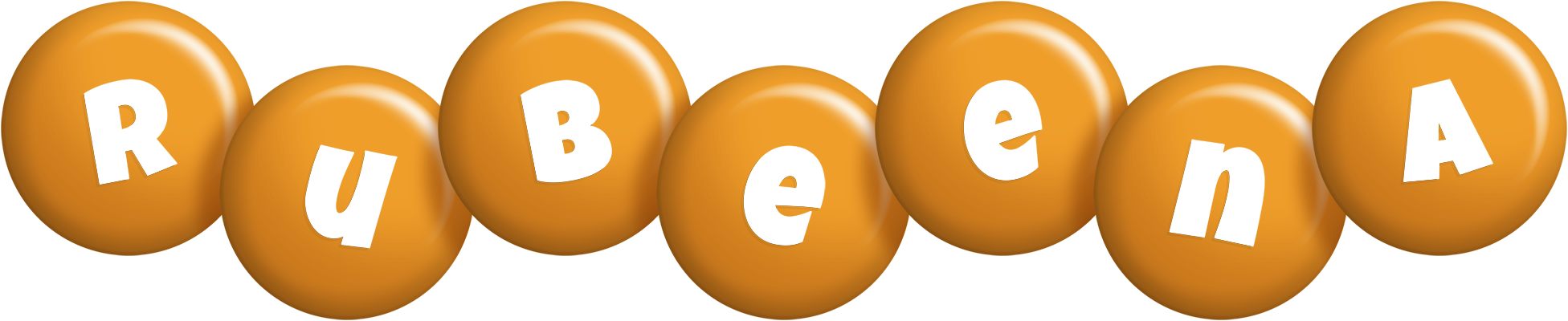 Rubeena candy-orange logo