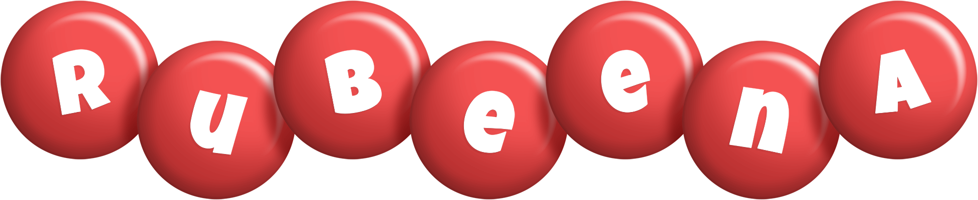 Rubeena candy-red logo