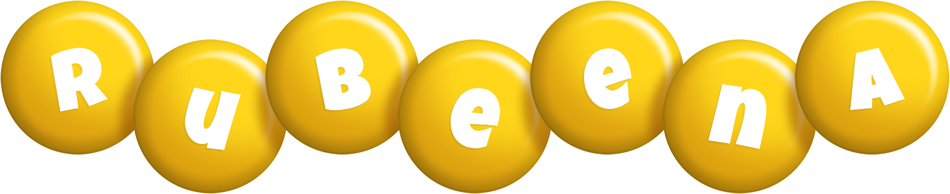 Rubeena candy-yellow logo