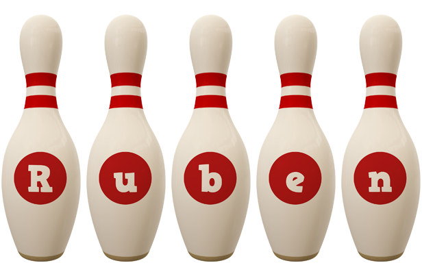 Ruben bowling-pin logo