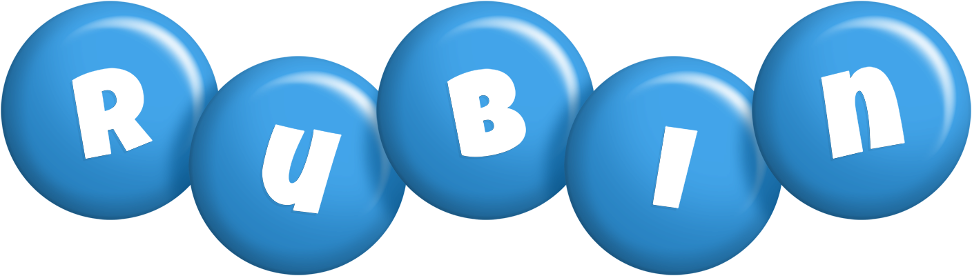 Rubin candy-blue logo