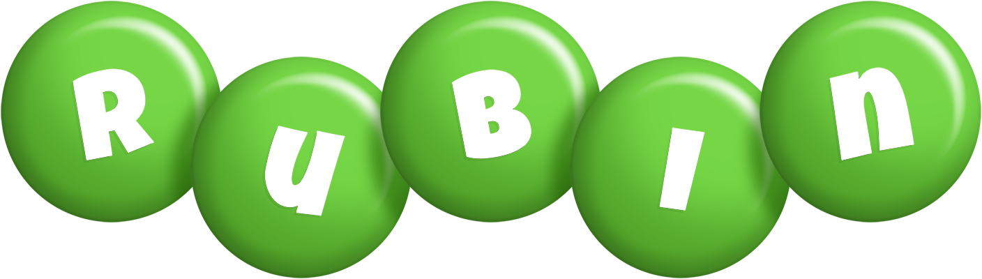 Rubin candy-green logo