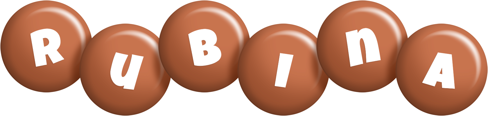 Rubina candy-brown logo