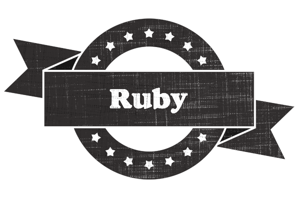 Ruby grunge logo