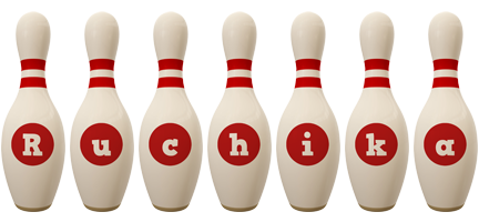 Ruchika bowling-pin logo