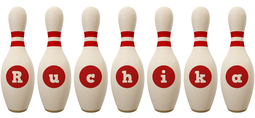 Ruchika bowling-pin logo