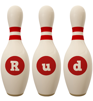 Rud bowling-pin logo