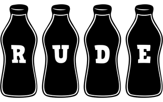 Rude bottle logo