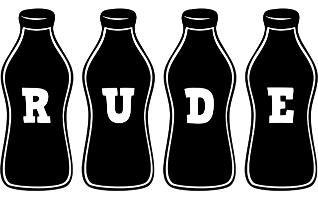 Rude bottle logo